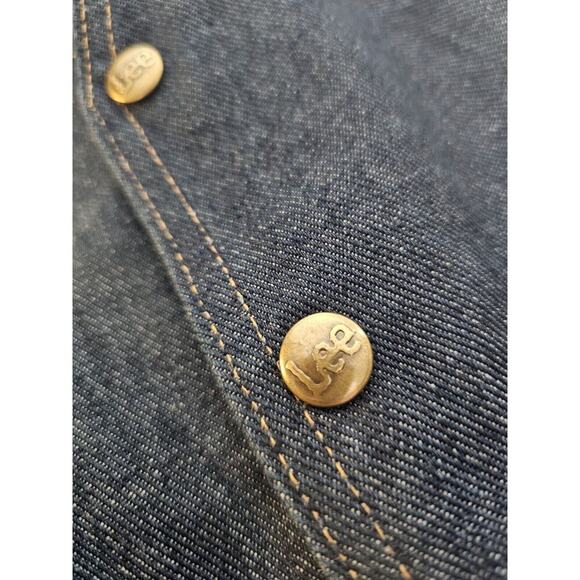 Vintage HONDA Gold Wing Denim Lee Vest Mens Large Riders Club Snap Patch - Picture 7 of 7